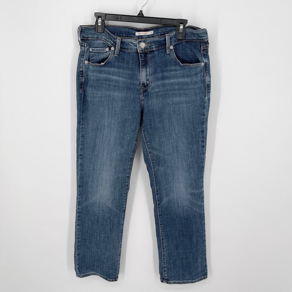 Levi's 505 Straight Leg Jeans Womens Sz 31 Medium Wash Cotton Blend Stretch